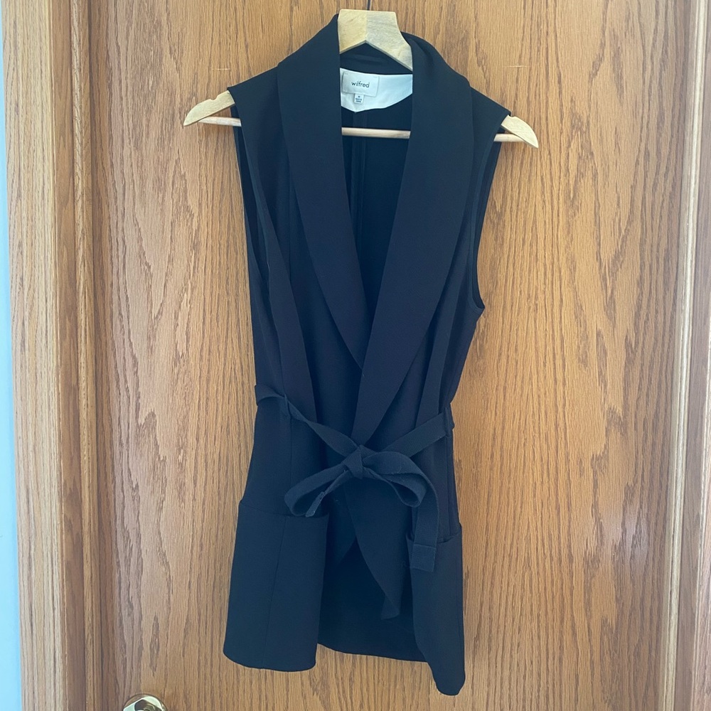 Wilfred Black Sleeveless Vest Top